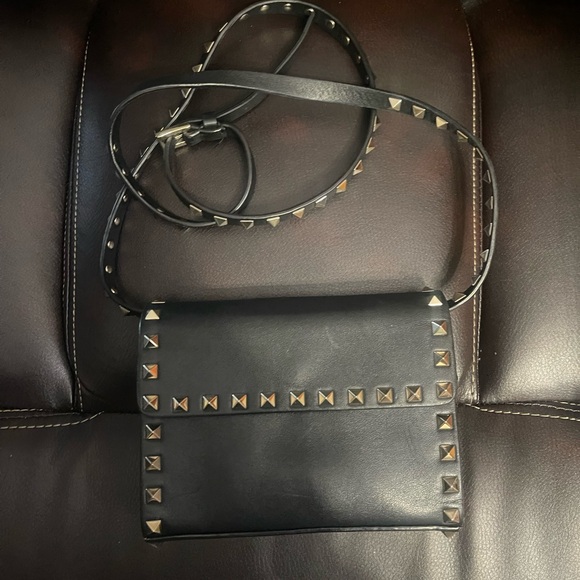Valentino Garavani Handbags - Valentino Garavani Rockstud leather Black Studded Crossbody Bag